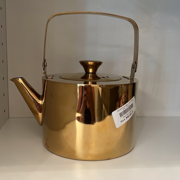 NWT GOLD METAL TEA POT 1.5 LITER - Picture 9 of 17